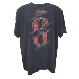 Nike Dri-Fit LeBron James Graphic T-Shirt Black/Red Size XL